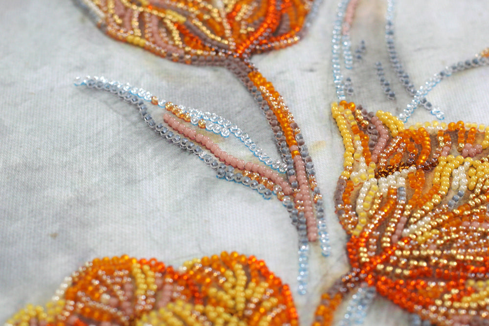 DIY Bead Embroidery Kit Ball of flowers 8.3x15.7 / 21.0x40.0 cm